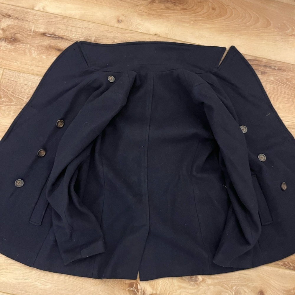 Old Navy Women's Navy Blue Pea Coat - Picture 8 of 11